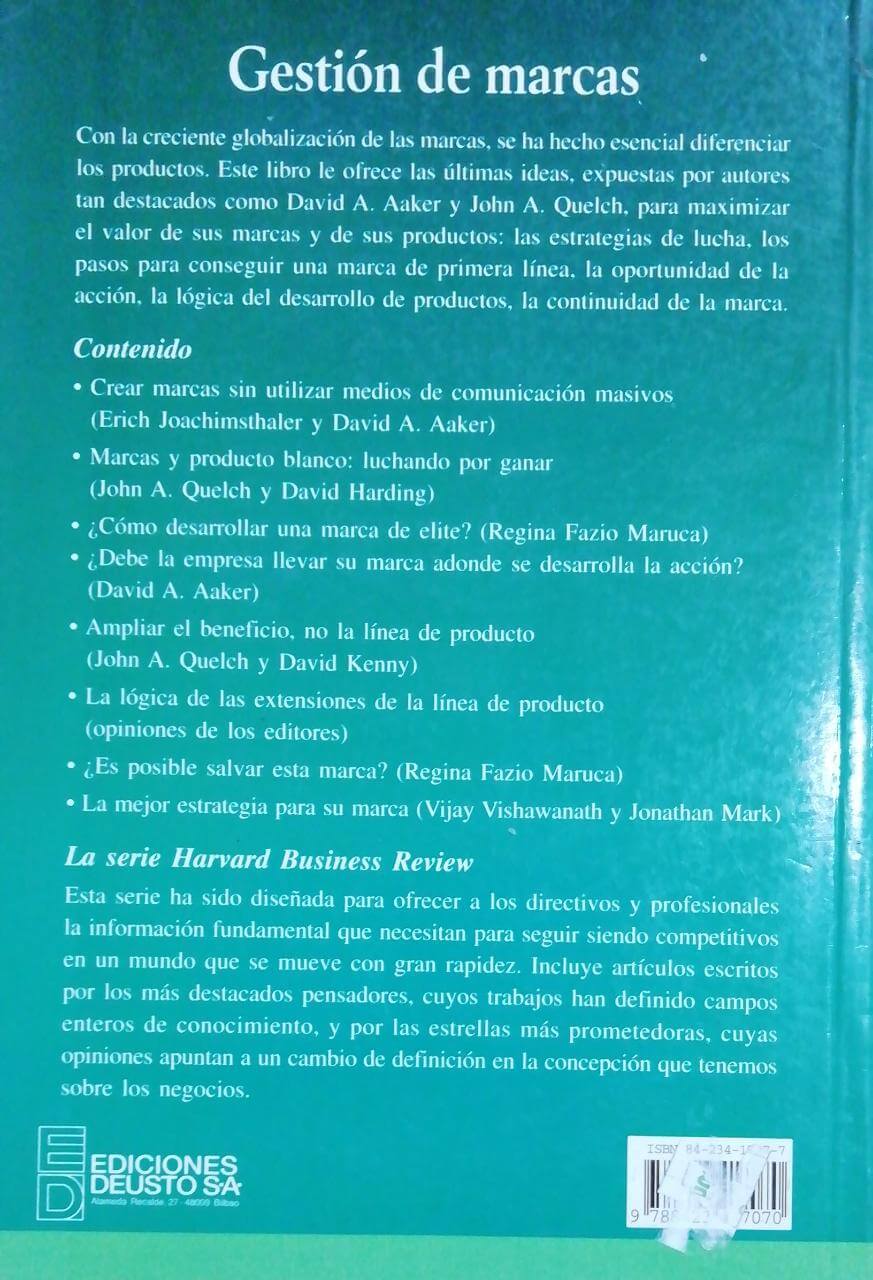 Harvard Business Review: Gestión de Marcas