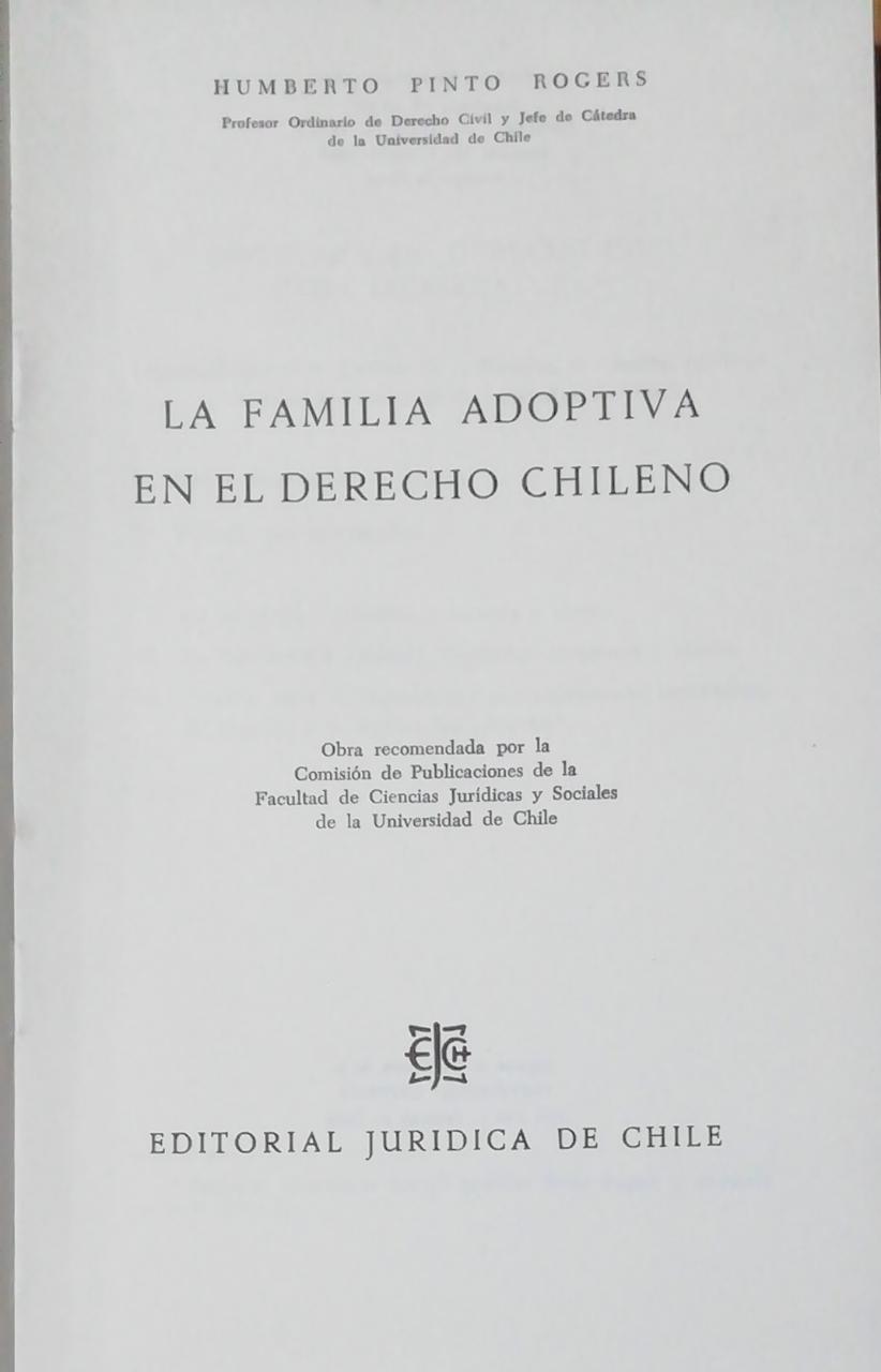 La Familia Adoptiva en el Derecho Chileno