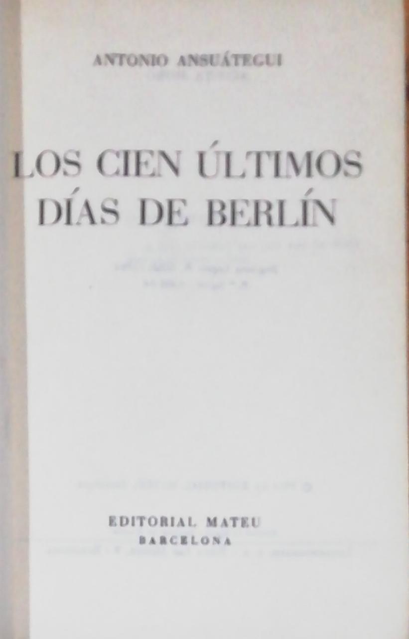 Los 100 Últimos  días de Berlín