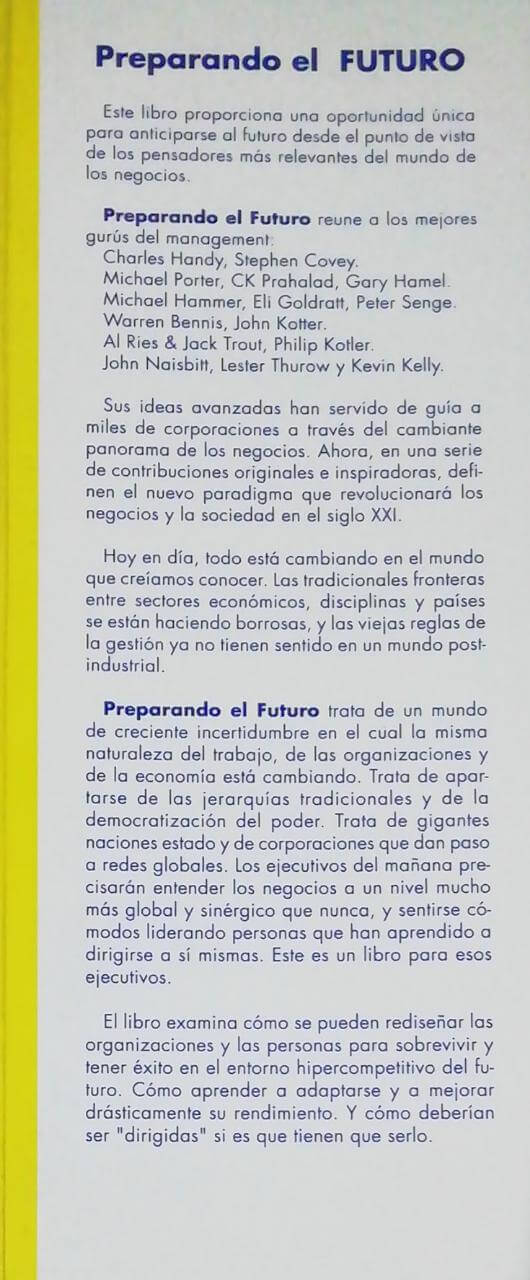 Preparando el futuro, gestion 2000