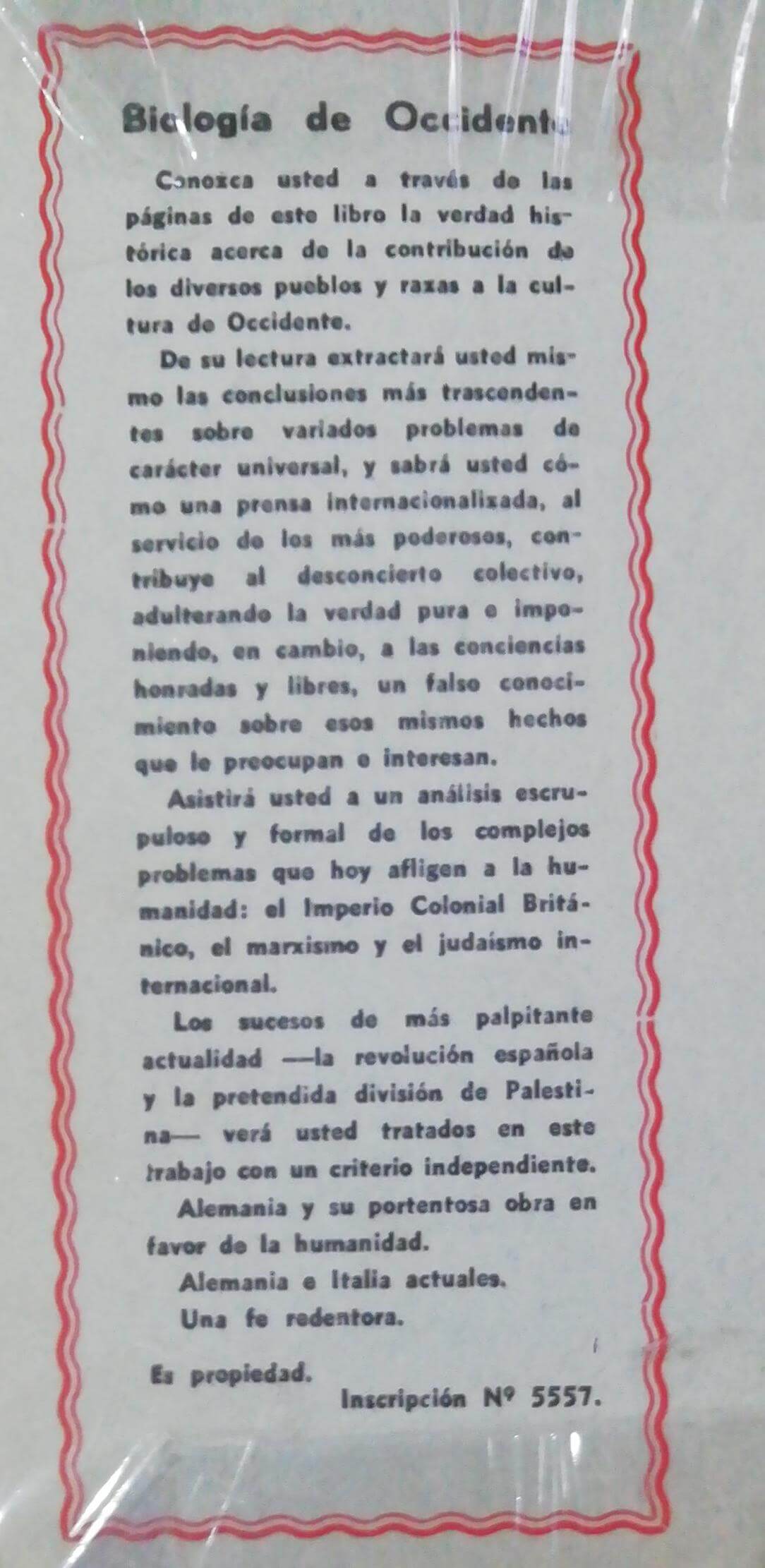 biología de occidente. hacia una moral de la fuerza.