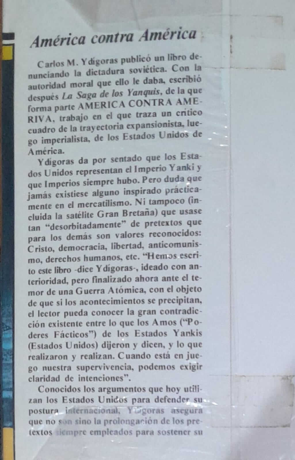 América contra América: el hermano yanqui