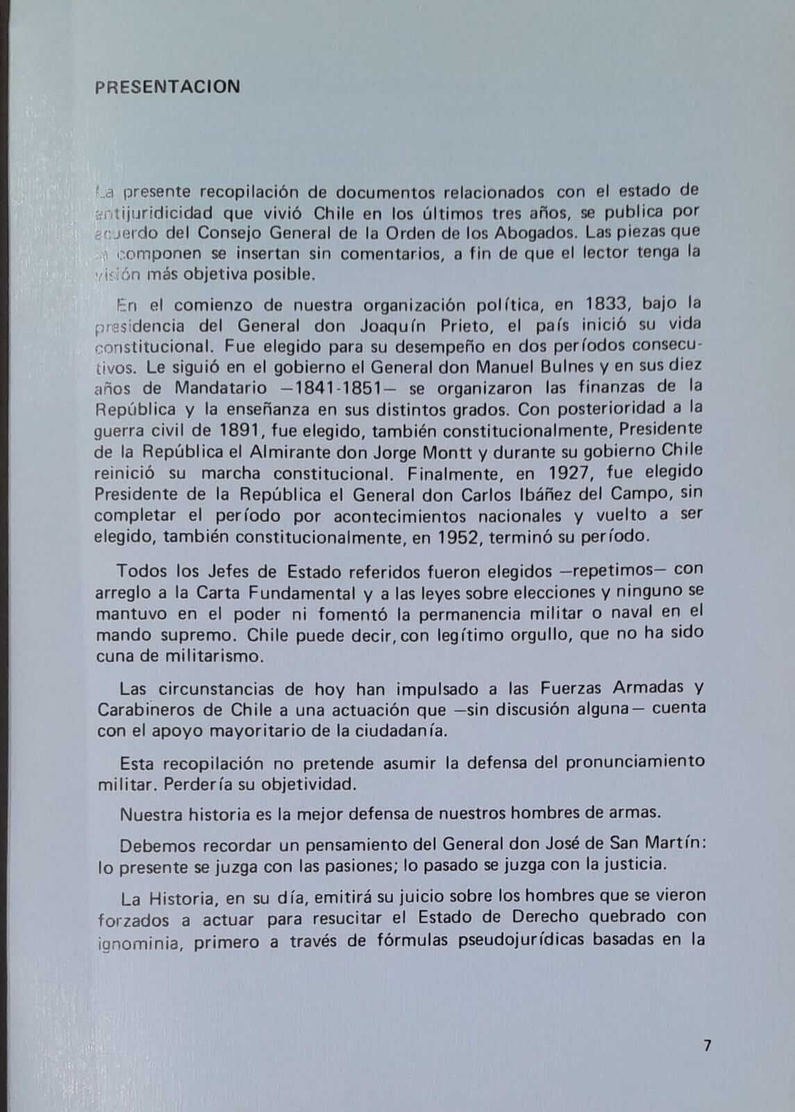 Antecedentes Histórico-Jurídicos: Años 1972-1973