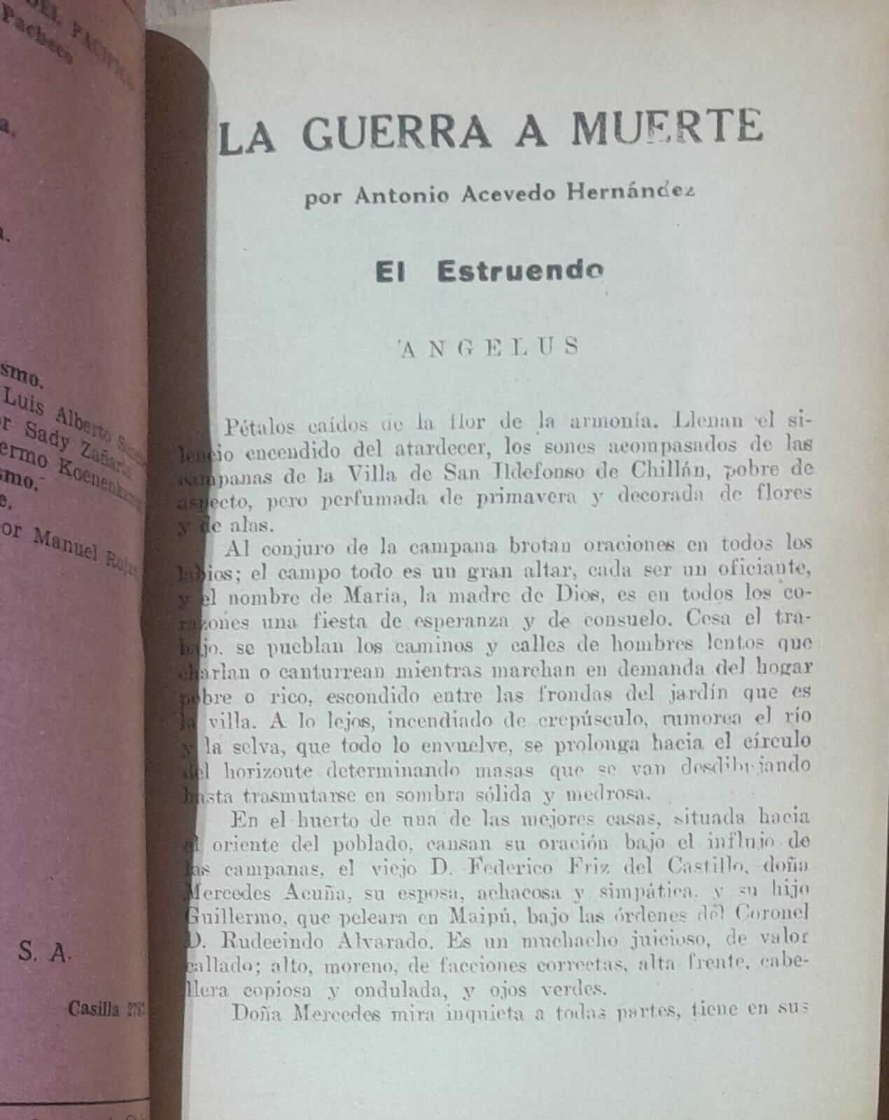 La Guerra a Muerte.