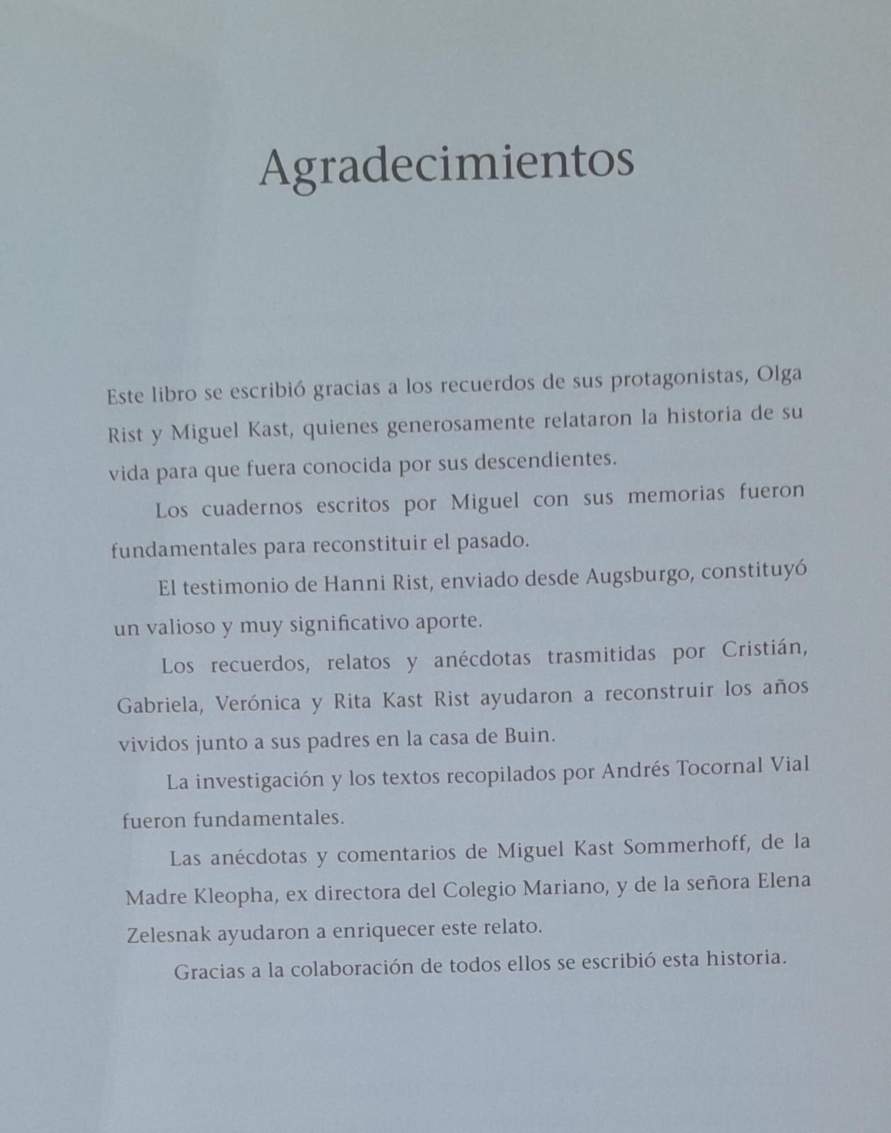 Olga Rist H : Misión de Amor