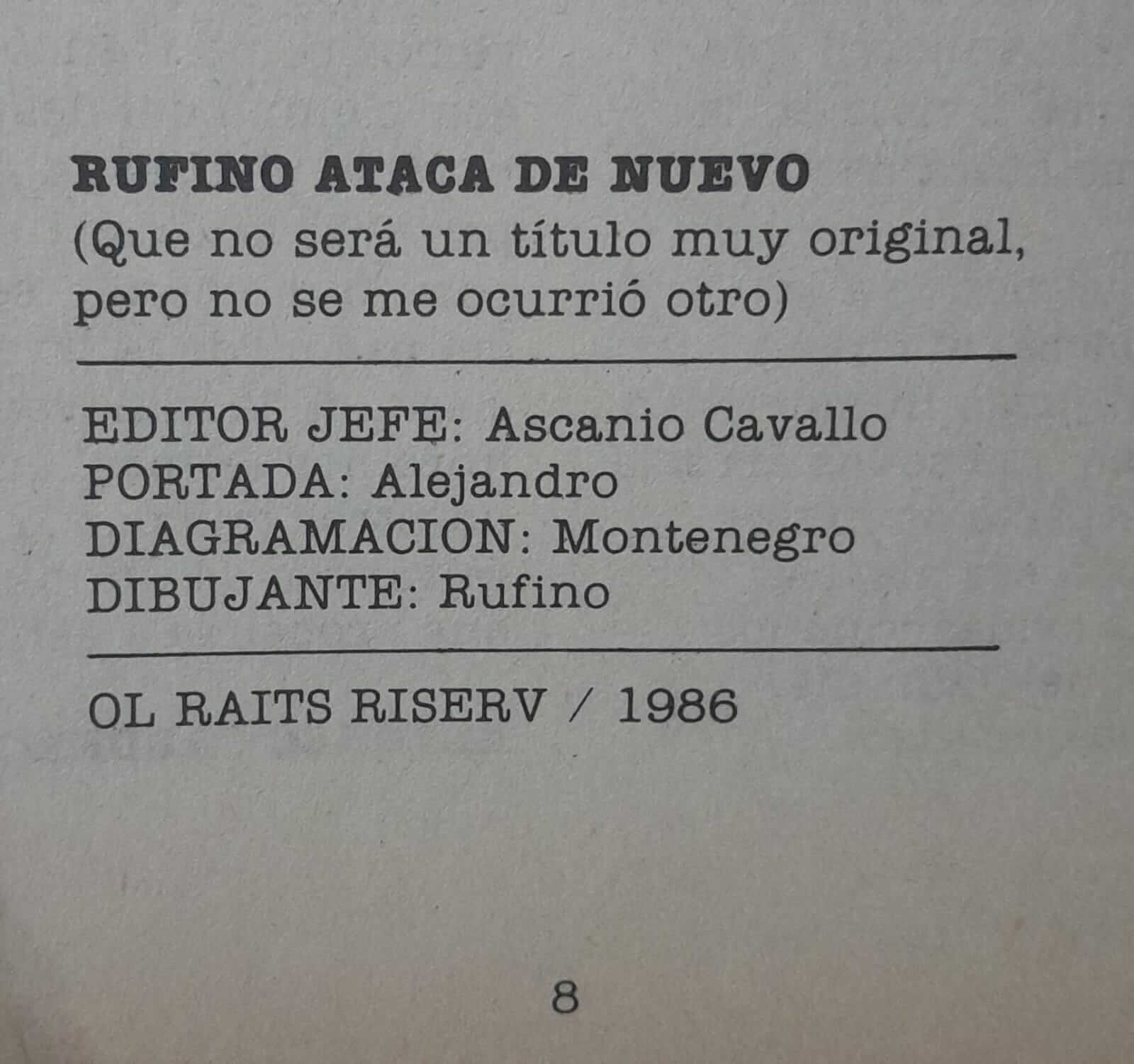 Rufino ataca de nuevo