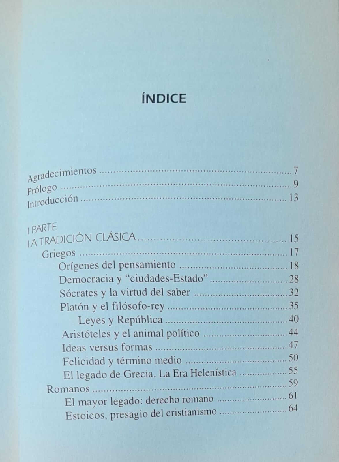 En busca del orden. Breve historia de las ideas políticas en Occidente