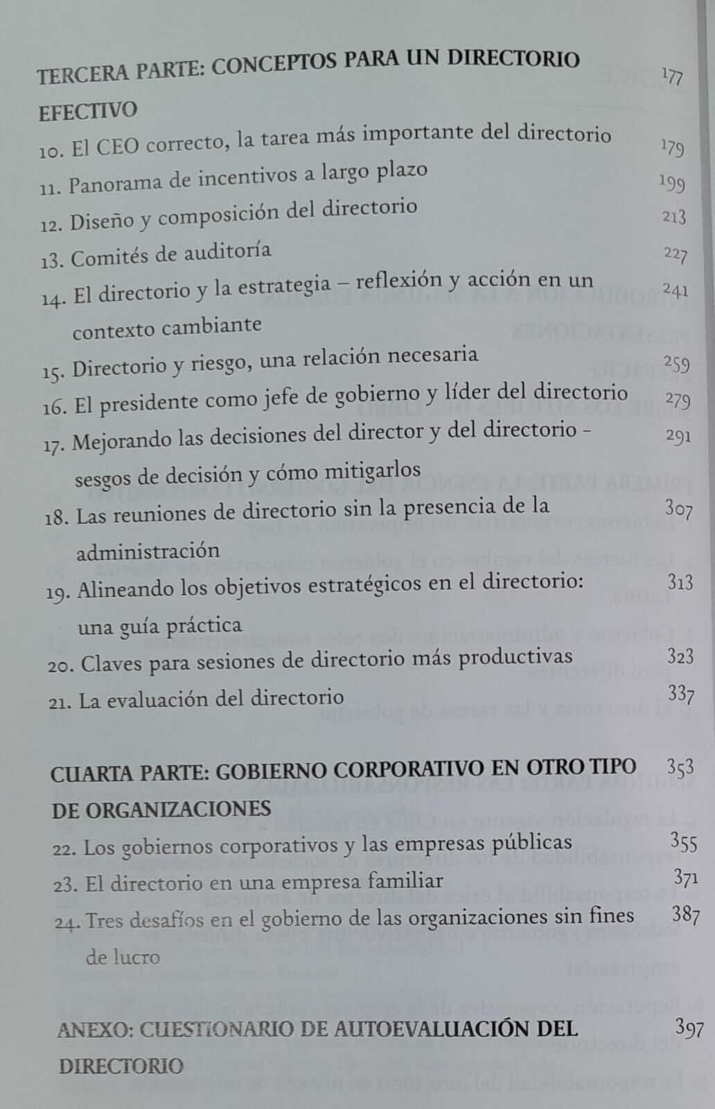 Directorio y Gobierno Corporativo