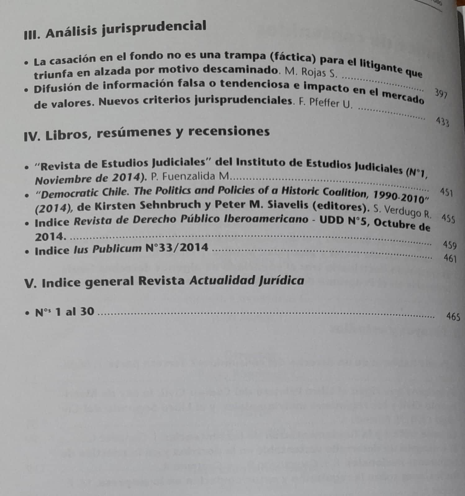 Revista Actualidad Jurídica N° 31 – Universidad del Desarrollo