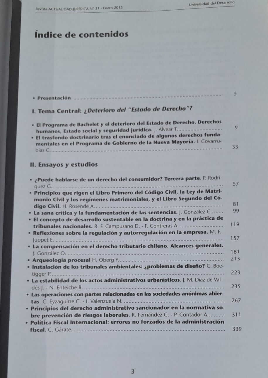 Revista Actualidad Jurídica N° 31 – Universidad del Desarrollo